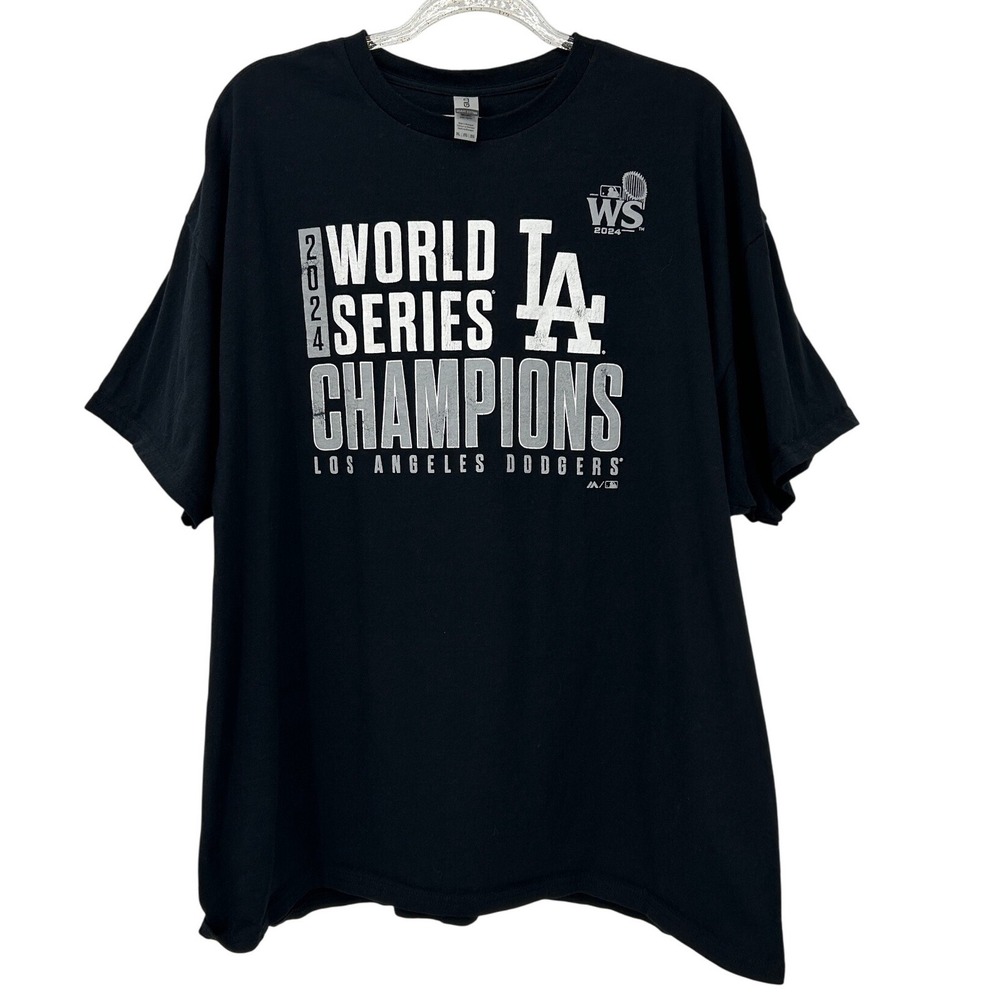 Los Angeles‎ Dodgers 2024 World Series Champions T-Shirt Mens 2XL Black MLB